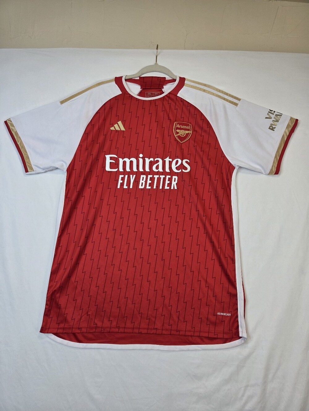 Adidas Arsenal FC 2023/24 Home Soccer Jersey Red White AEROREADY Men's 2XL - Picture 3 of 11